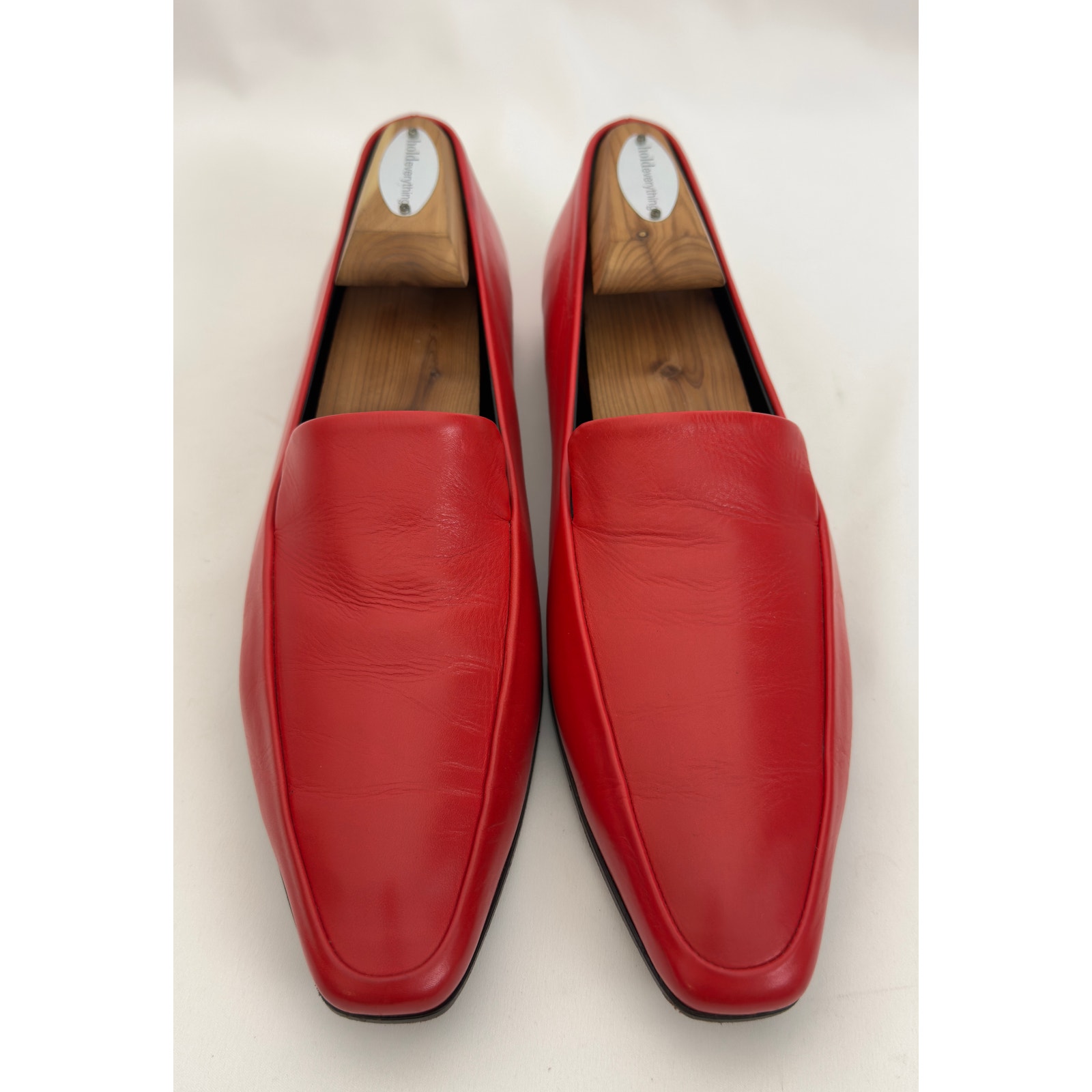 The Row Minimal Red Loafer Size 37.5 Coa